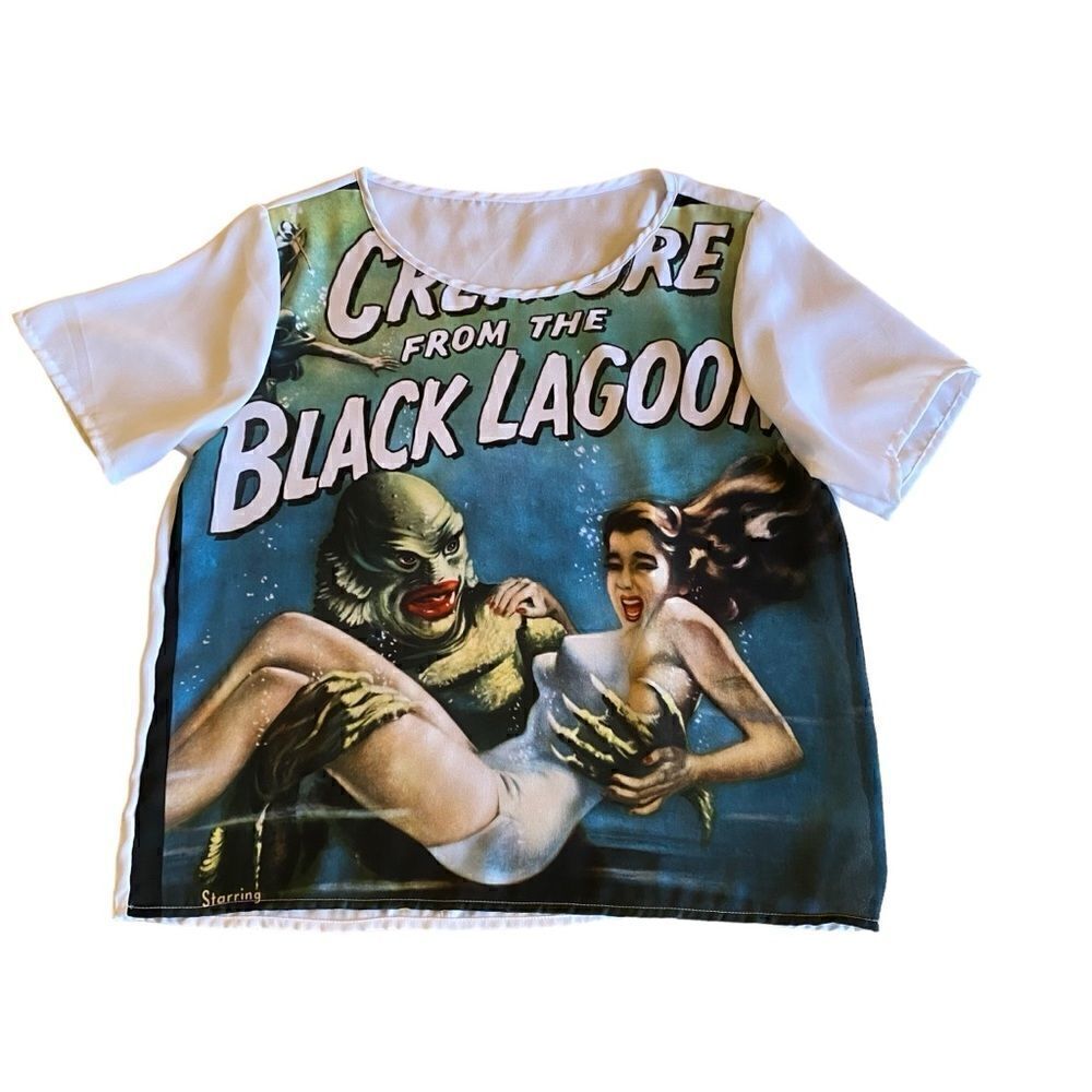 EUC Redbubble Creature from the Black Lagoon Chiffon Top